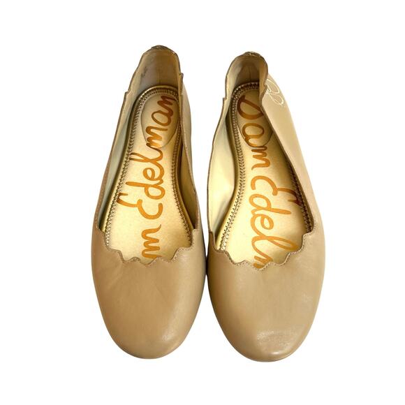Sam Edelman Finnegan Scalloped Ballet Flats Nude Beige Size 9.5 - Picture 6 of 11